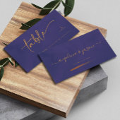 Elegant Script Emerald Paarse en gouden bruiloft Plaatskaartje