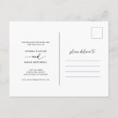 Elegant script en foto | De datum opslaan Aankondigingskaart (Achterkant)