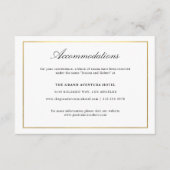 Elegant Script en Gold Border Accommodaties Informatiekaartje (Voorkant)