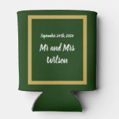 Elegant Script en Goud Lijst op groen Blikjeskoeler (Achterkant)