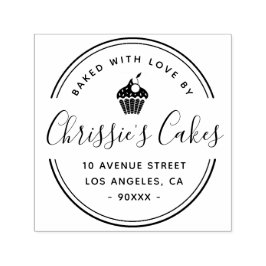 Elegant script en rand Bakkerij logo business Zelfinktende Stempel