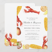 Elegant Script Engagement Party Kaart (Voorkant / Achterkant)