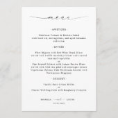 Elegant Script Engagement Wedding or Bridal Shower Menu (Voorkant)