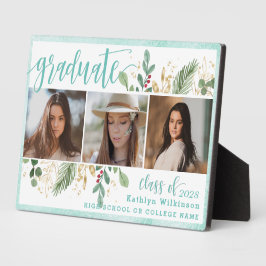 Elegant Script Eucalyptus Greenery Afstudeerder 3  Fotoplaat