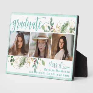 Elegant Script Eucalyptus Greenery Afstudeerder 3  Fotoplaat