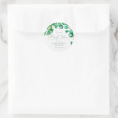 Elegant Script Eucalyptus Greenery Hartelijk dank Ronde Sticker (Tas)