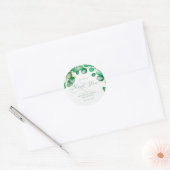 Elegant Script Eucalyptus Greenery Hartelijk dank Ronde Sticker (Envelop)