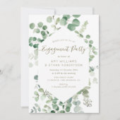 elegant script eucalyptus service party kaart (Voorkant)