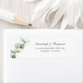 Elegant Script Eucalyptus Weduwadres Elegant Etiket (Insitu)