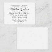 Elegant Script Extra Wedding Event Invitation Informatiekaartje (Voorkant / Achterkant)