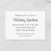 Elegant Script Extra Wedding Event Invitation Informatiekaartje (Voorkant)