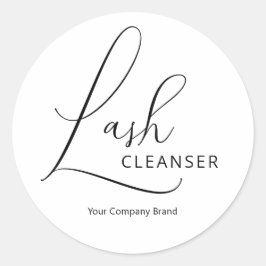 Elegant Script Eyelash Cleanser Product Label