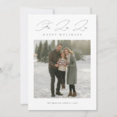 Elegant script Fa la la minimalistische kerst Kaar Feestdagenkaart (Voorkant)