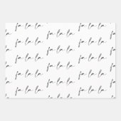 Elegant Script Fa La Tekstpatroon Gift Inpakpapier Vel (Voorkant 2)