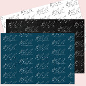 Elegant Script Fa La Tekstpatroon Gift Inpakpapier Vel