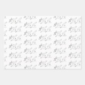 Elegant Script Fa La Tekstpatroon Gift Inpakpapier Vel (Voorkant 2)