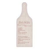 Elegant Script Familie Recept Ivoor Snijplank (Voorkant)