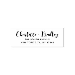 Elegant Script Familie Retouradres Zelfinktende Stempel