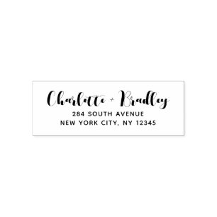 Elegant Script Familie Retouradres Zelfinktende Stempel