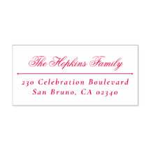 Elegant script familienaam klassiek retouradres