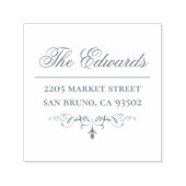 Elegant  Script familienaam retouradres Zelfinktende Stempel (Design)