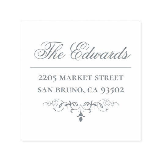 Elegant  Script familienaam retouradres Zelfinktende Stempel (Design)