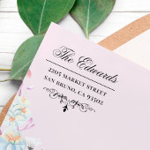 Elegant  Script familienaam retouradres Zelfinktende Stempel