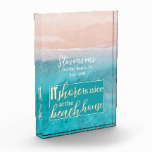 Elegant Script Familienaam Strand Vakantiehuis