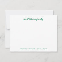 Elegant Script Family Achternaam Forest Green