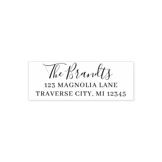 Elegant Script Family Fancy Name  Zelfinktende Stempel (Design)