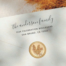 Elegant Script Family Name Holiday Return-adres Zelfinktende Stempel