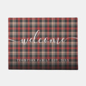 Elegant Script Family Name Pset-patroon Deurmat (Voorkant)