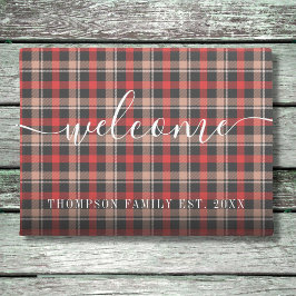 Elegant Script Family Name Pset-patroon Deurmat