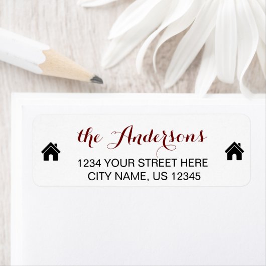 Elegant Script Family Name Return Address Labels (Insitu)