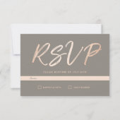 Elegant Script Faux Foil RSVP (Voorkant)