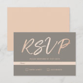 Elegant Script Faux Foil RSVP Kaartje (Voorkant / Achterkant)