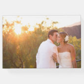 Elegant Script Faux Folie Gastenboek (Achterkant)