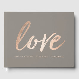 Elegant Script Faux Folie Gastenboek