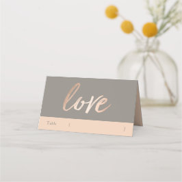 Elegant Script Faux Folie Plaatskaartje