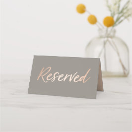 Elegant script faux Folie voorbehouden Plaatskaartje