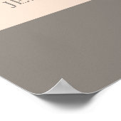 Elegant Script Faux Folie Wedding Poster (Hoek)