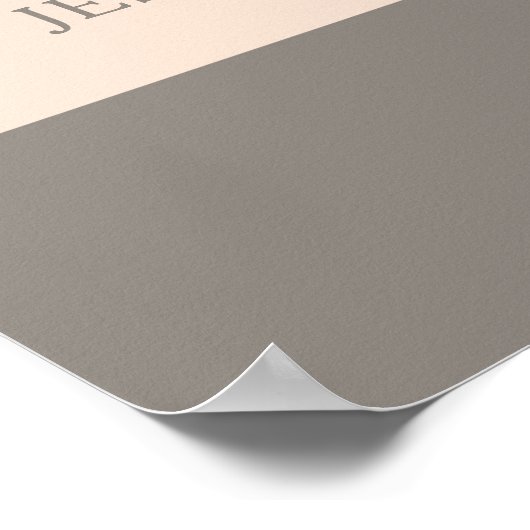 Elegant Script Faux Folie Wedding Poster (Hoek)