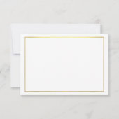 Elegant Script Faux Gold Bourgogne RSVP Maaltijden (Achterkant)
