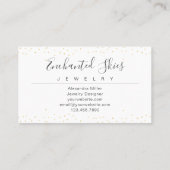 Elegant Script Faux Gold Confetti Visitekaartje (Achterkant)