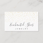 Elegant Script Faux Gold Confetti Visitekaartje (Voorkant)