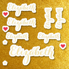 Elegant Script Faux Gold Naam DIY Custom Cut Vinyl Sticker