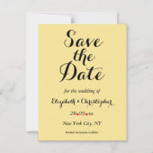 Elegant Script Faux Gold Wedding Save the Date Magnetische Uitnodiging (Voorkant)