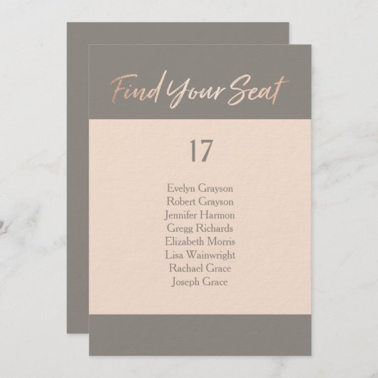 Elegant Script Faux-olieslagkaart Kaart (Voorkant / Achterkant)