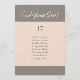 Elegant Script Faux-olieslagkaart Kaart
