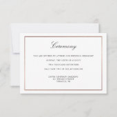 Elegant Script Faux Roos Gold and Border Enclosure Kaart (Voorkant)